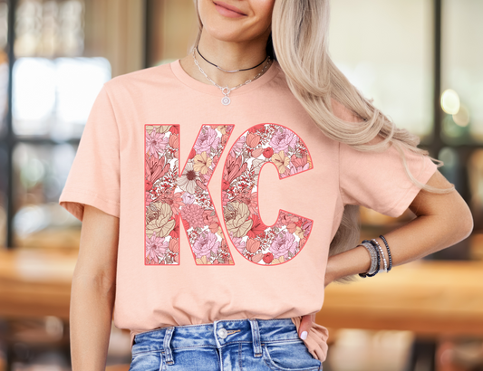 KC Kansas City Boho Coral Floral - DIGITAL DOWNLOAD