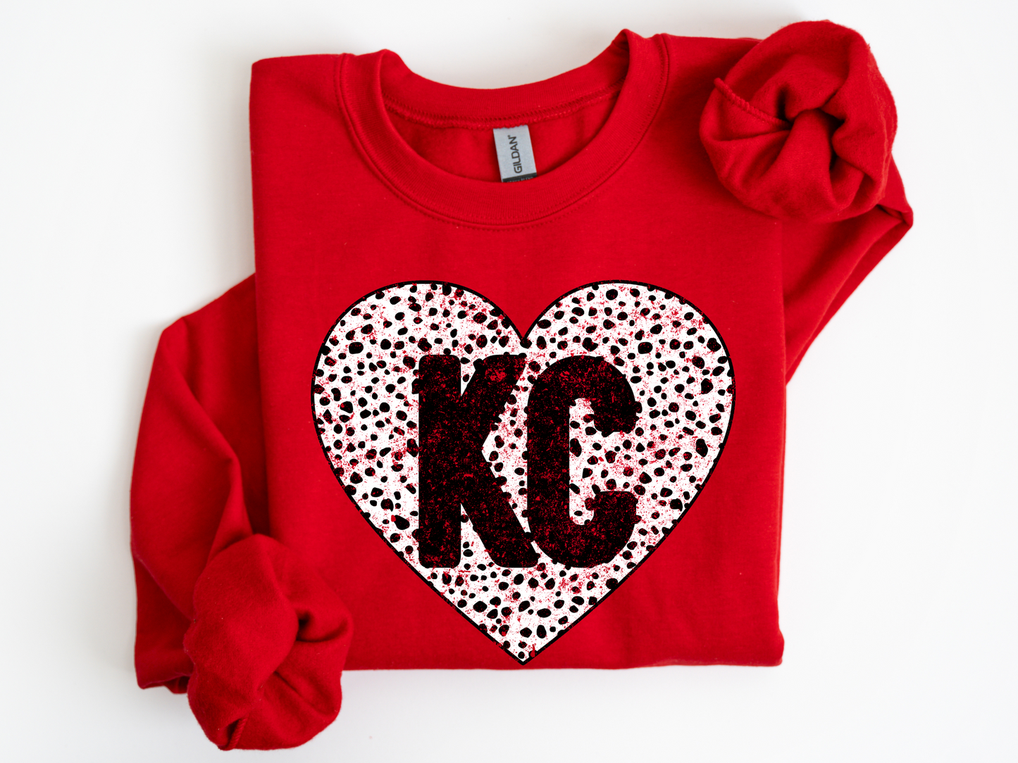 DTF - KC DISTRESSED DALMATIAN HEART