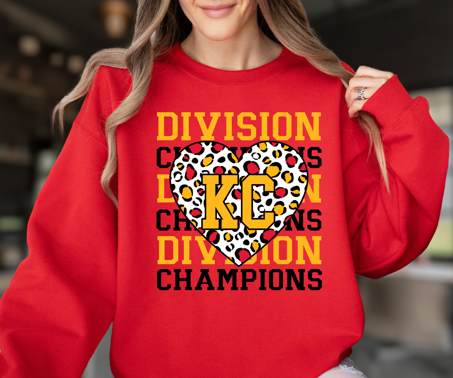 DTF - KC DIVISION CHAMPIONS REPEAT BOLD LEOPARD