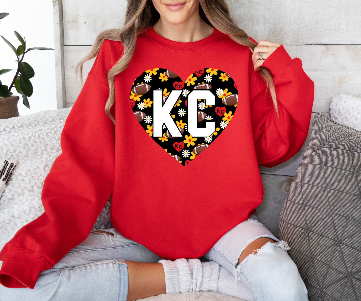 DTF - KC FLORAL HEART