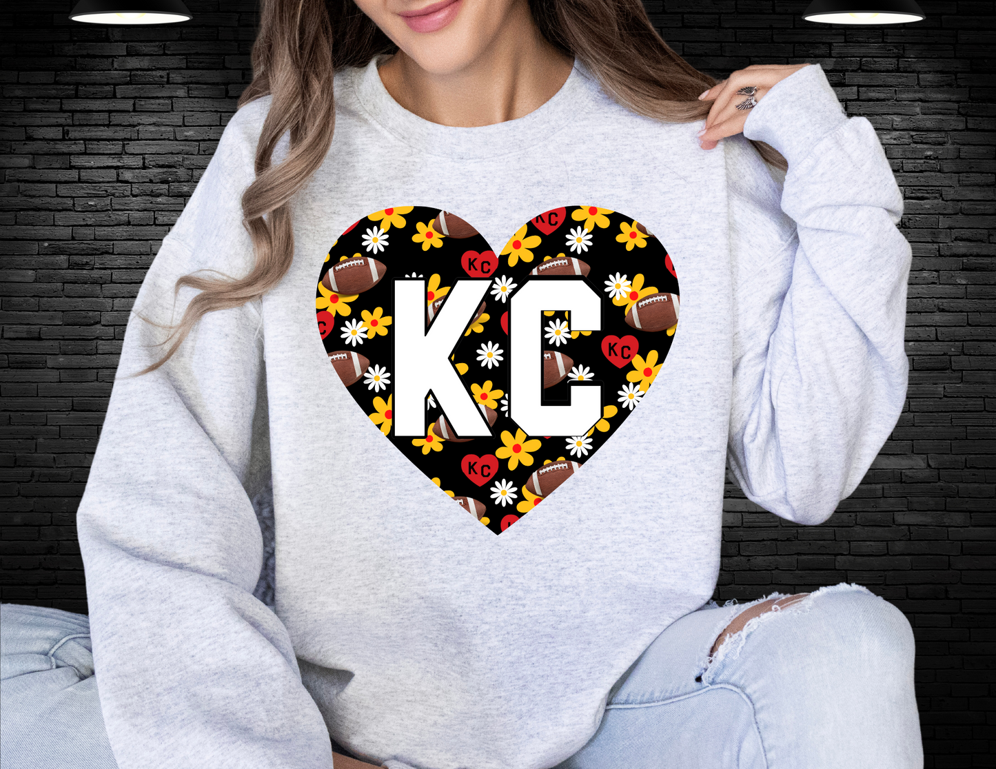 DTF - KC FLORAL HEART