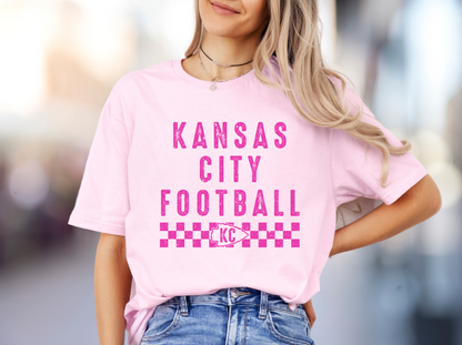 DTF - KANSAS CITY FOOTBALL RETRO CHECKERED - HOT PINK