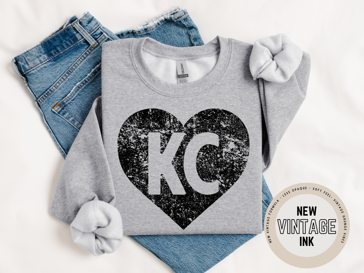 * VINTAGE INK * KC VINTAGE GRUNGE HEART - PRESALE 12-17