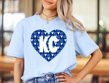 KC Kansas City Baseball Heart 2 Color Options - DIGITAL DOWNLOAD