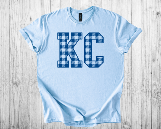 KC Plaid Blues and White - DIGITAL DOWNLOAD