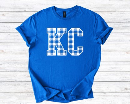 KC Plaid Blues and White - DIGITAL DOWNLOAD