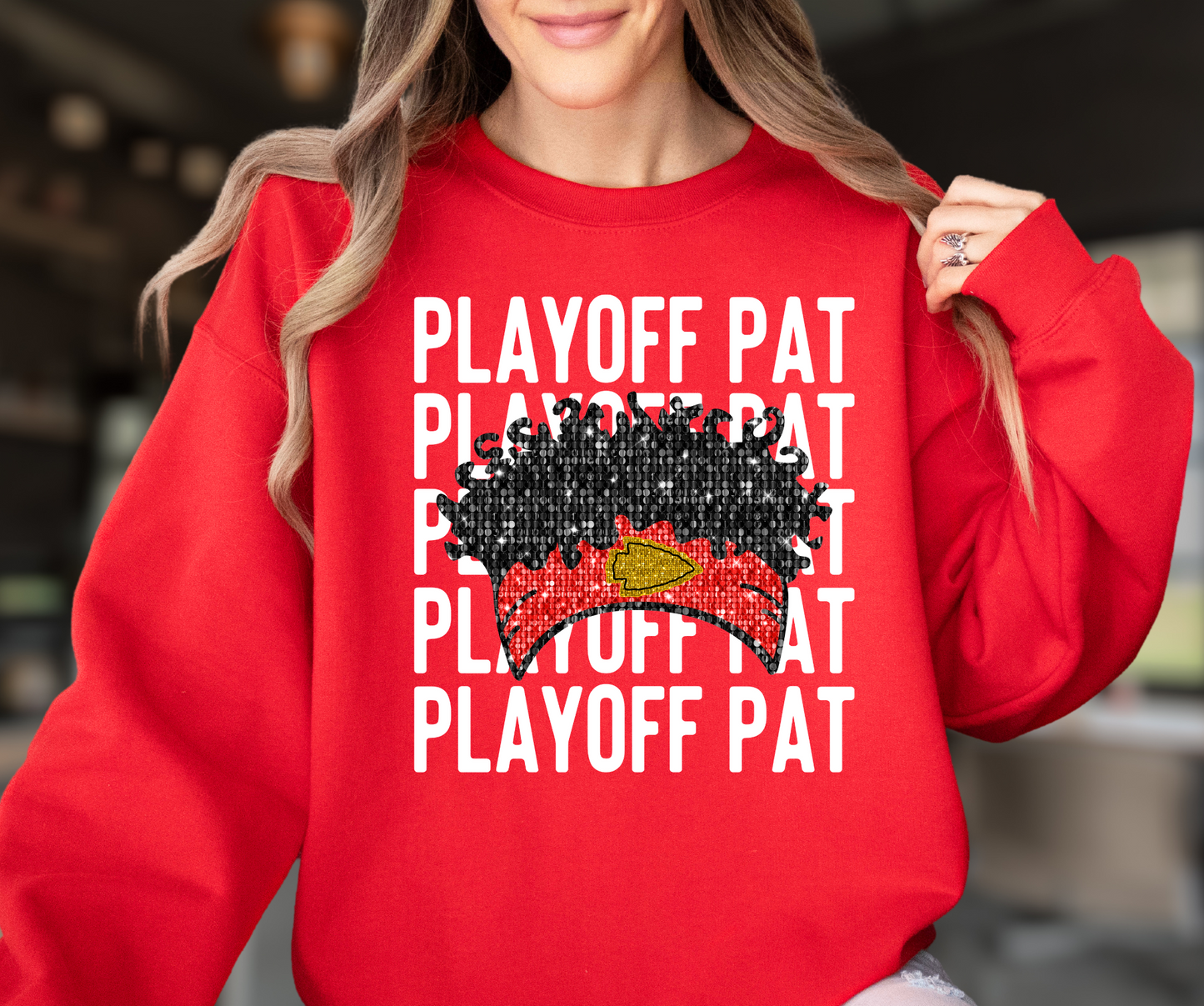 DTF - PLAYOFF PAT FAUX SEQUINS