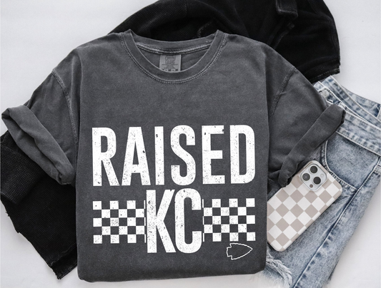 DTF - RAISED KC GRUNGE RETRO - WHITE