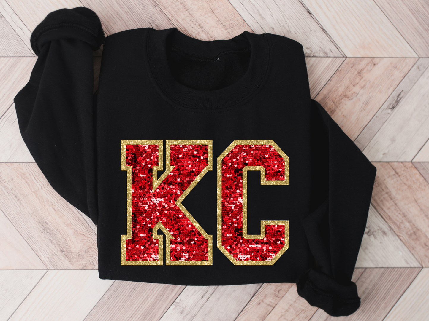 DTF - KC VARSITY FAUX SEQUINS