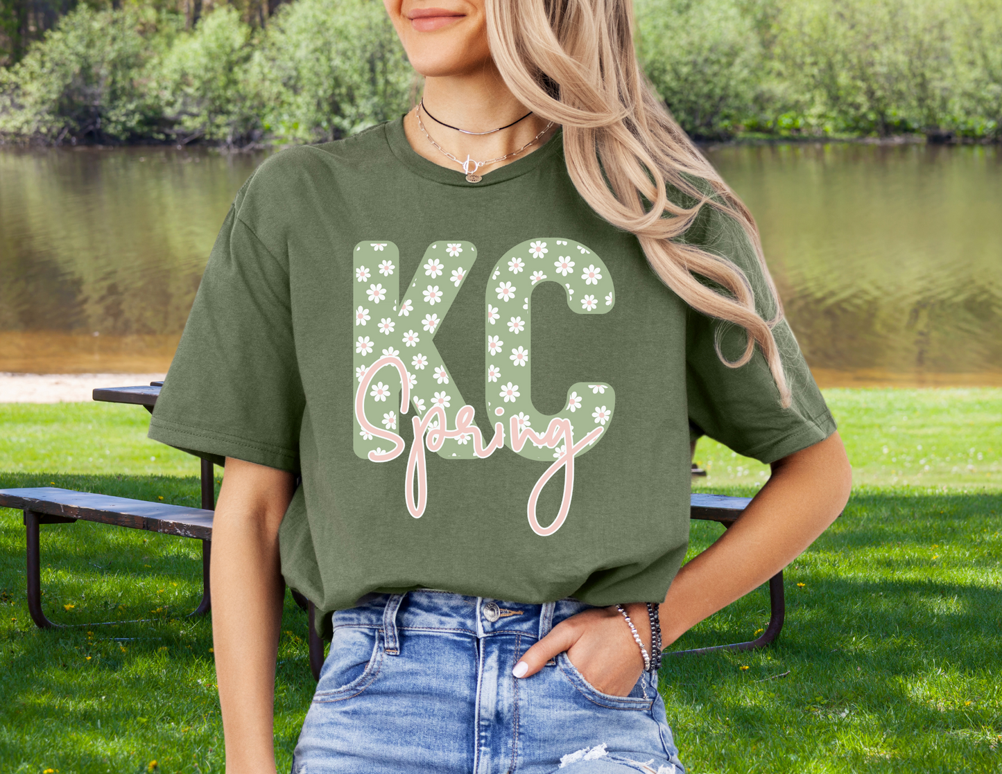 DTF - KC SPRING GREEN FLORAL