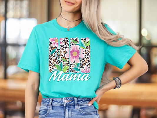 Mama Leopard Floral Brushstroke - DIGITAL DOWNLOAD