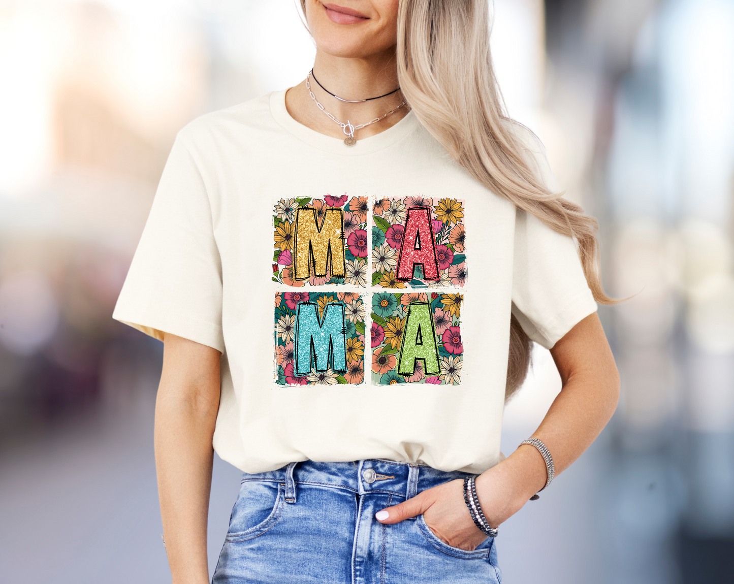 DTF - MAMA VINTAGE FLORAL BLOCKS