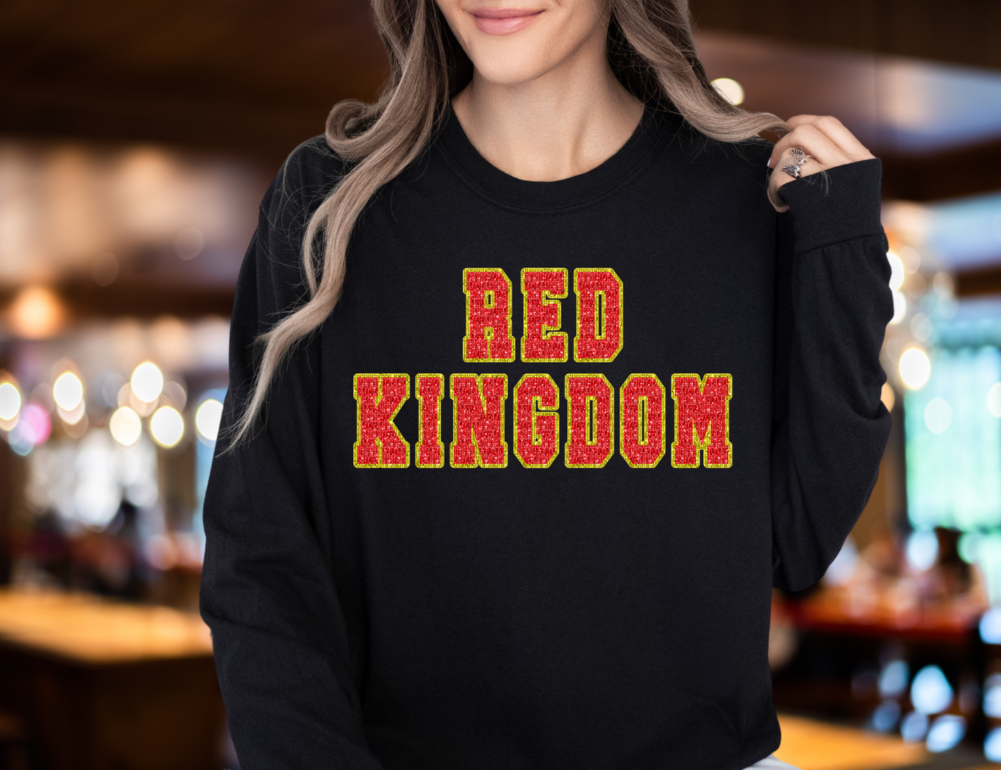 DTF - KC RED KINGDOM FAUX SEQUINS