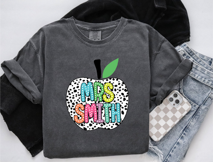 CUSTOM DALMATIAN APPLE FOR TEACHER OR STUDENT DIGITAL DESIGN