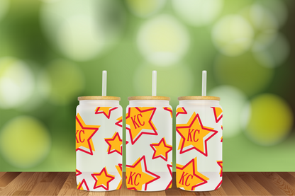 KC Kansas City Stars in 3 Options 16 oz Glass Can - DIGITAL DOWNLOAD