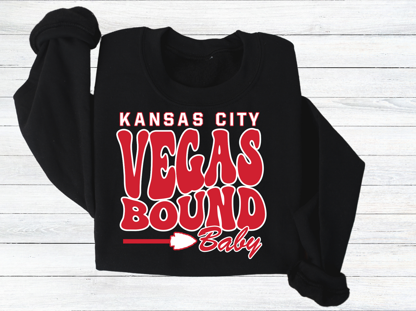 DTF - KANSAS CITY VEGAS BOUND BABY - RED + WHITE VERSION