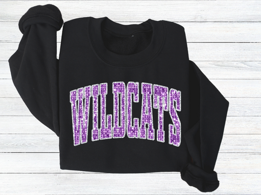 DTF - WILDCATS FAUX SEQUINS