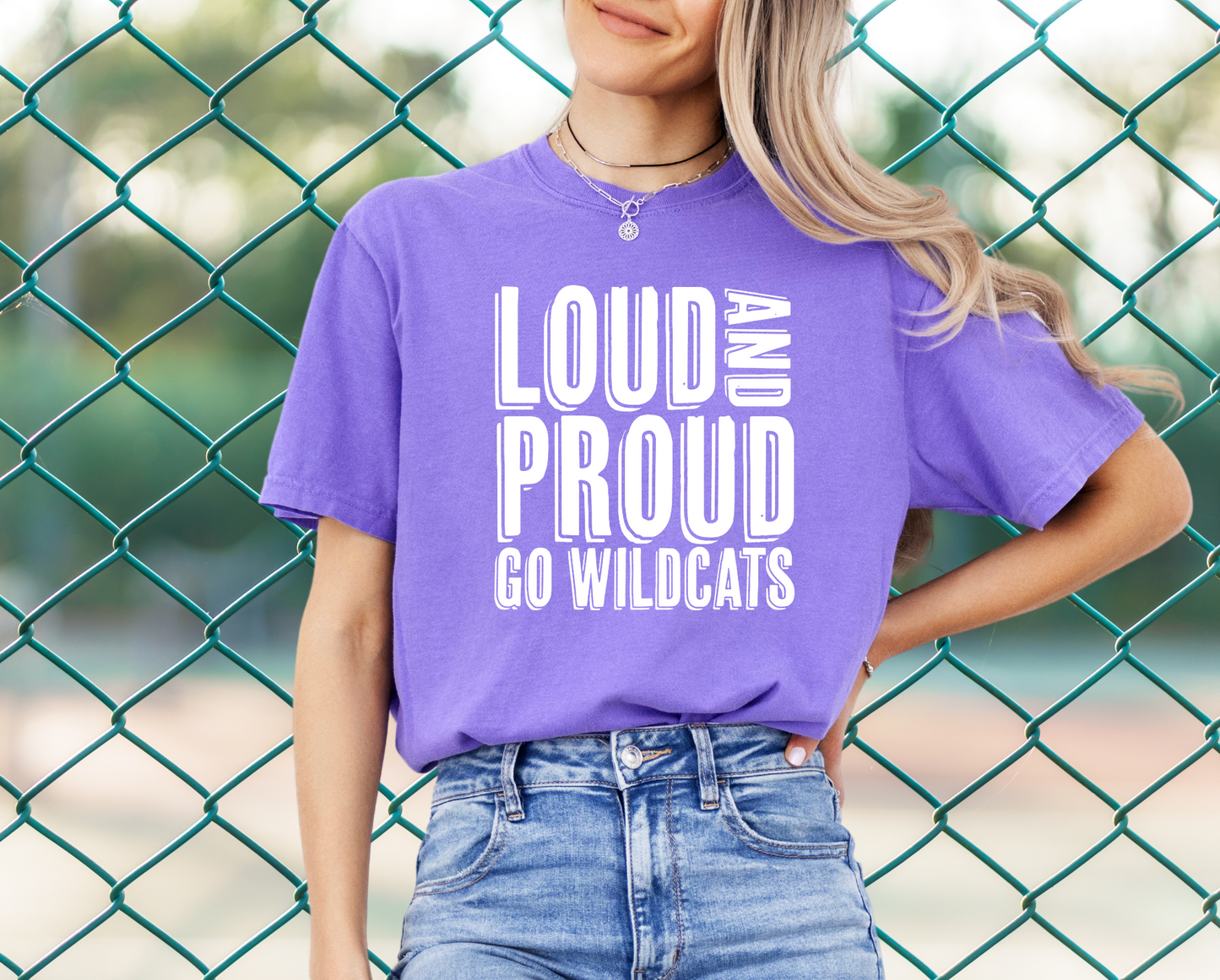 DTF - LOUD AND PROUD GO WILDCATS - WHITE