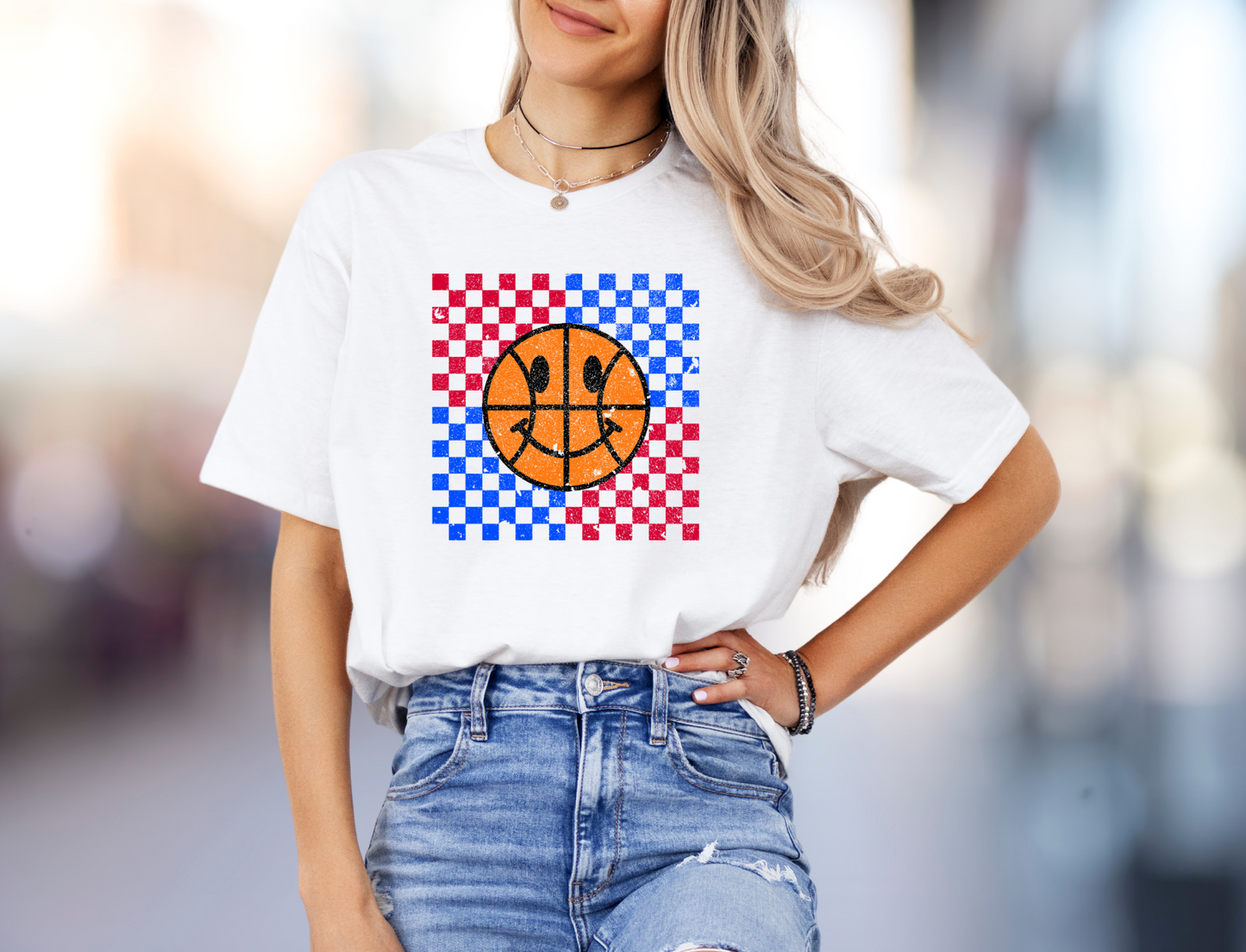 DTF - BASKETBALL CHECKERED RETRO