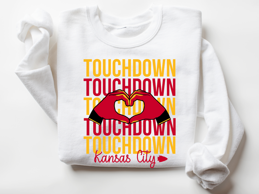 DTF - KC TOUCHDOWN HEART HANDS