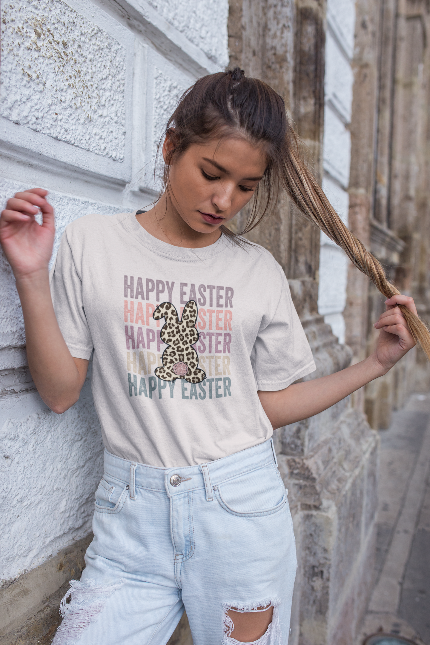 DTF - HAPPY EASTER PASTEL + LEOPARD