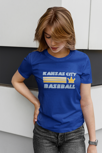 DTF - KANSAS CITY BASEBALL with STRIPES + CROWN