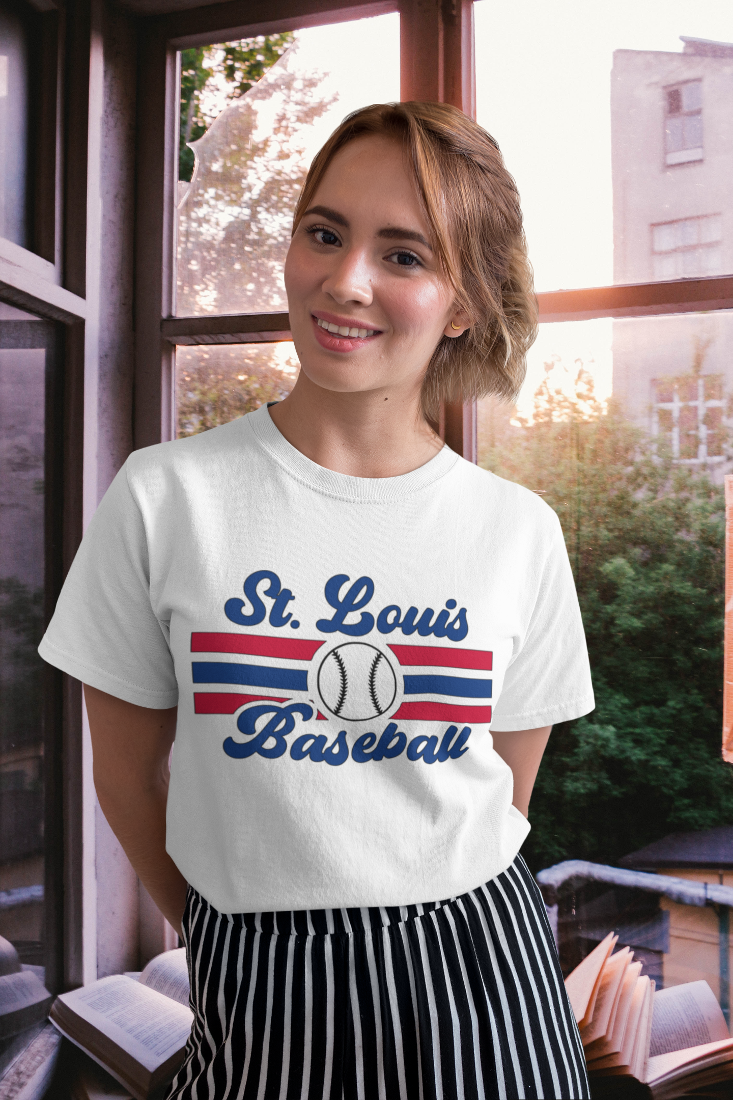 DTF - ST LOUIS RETRO BASEBALL WITH STRIPES