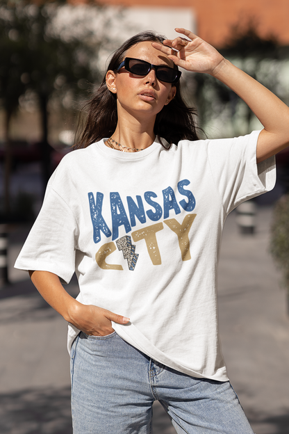 DTF - KANSAS CITY BASEBALL LIGHTNING BOLT