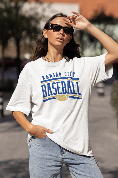 DTF - KANSAS CITY BASEBALL with FAUX GLITTER