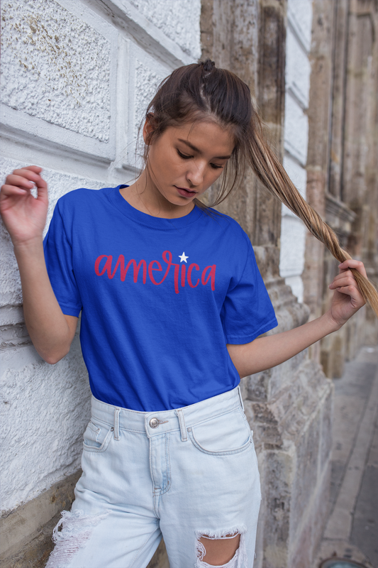 DTF - AMERICA SCRIPT with STAR