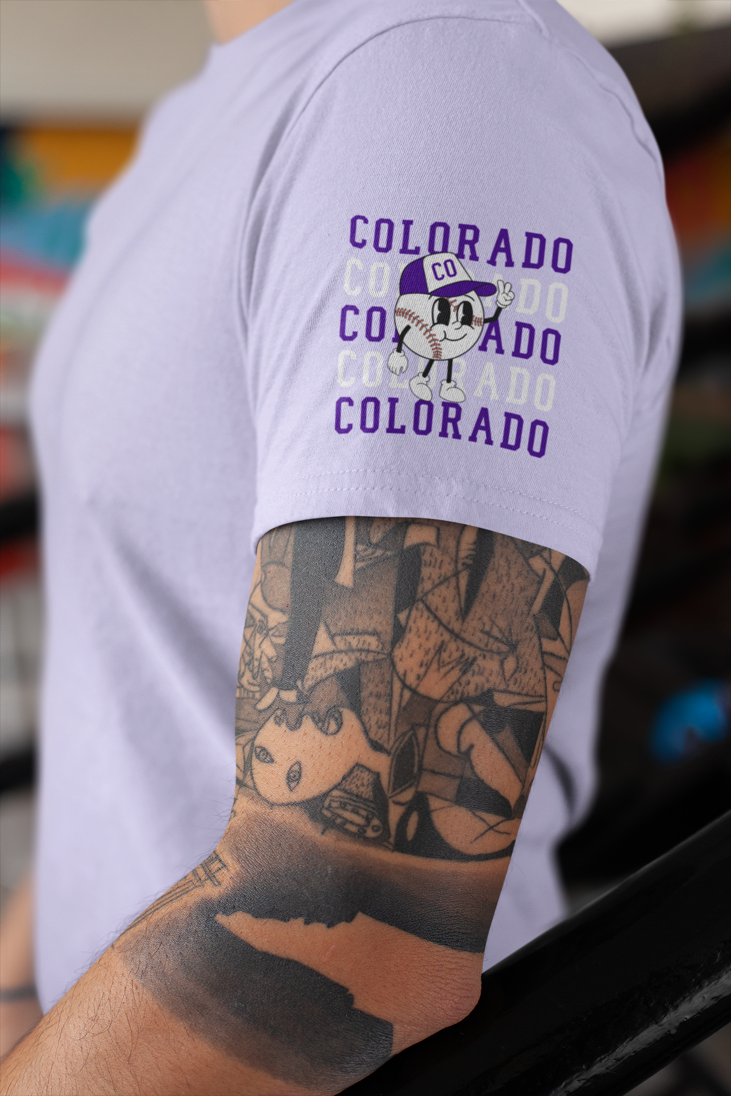 DTF - COLORADO REPEAT with RETRO BASEBALL (DARK PURPLE)